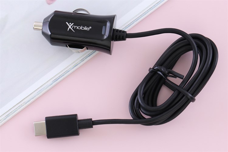 Sạc xe hơi Type-C 1 m 12W Xmobile DS196-WB Đen