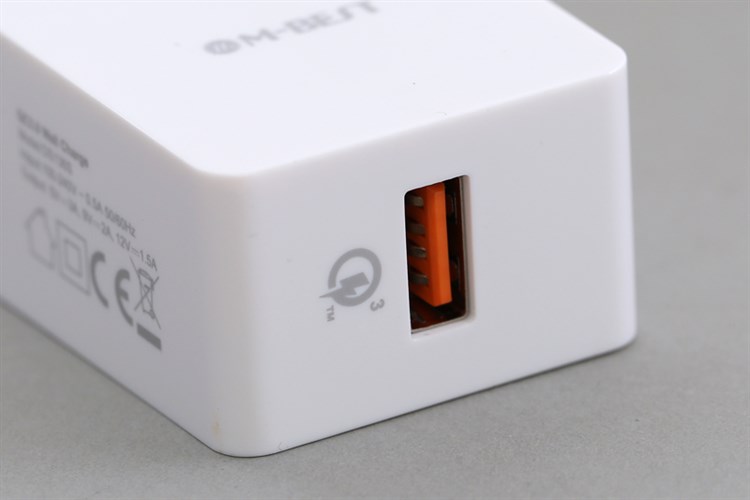 Adapter sạc 3A Qualcomm 3.0 M-Best DS136S-TB Trắng Màu Trắng