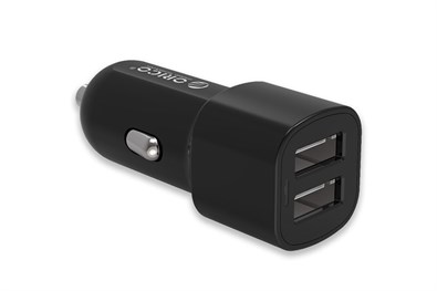 Sạc xe hơi 2 cổng ORICO UCL-2U-BK 2.4A Đen