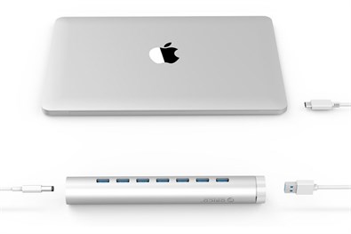 Bộ chia USB Hub 7 cổng USB 3.0 ORICO ARH7-U3-SV Bạc