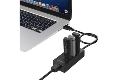 Bộ chia USB Hub 3 cổng USB 3.0 ORICO HR01-U3-BK Đen