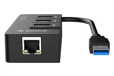 Bộ chia USB Hub 3 cổng USB 3.0 ORICO HR01-U3-BK Đen