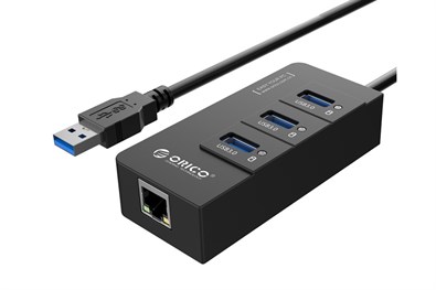Bộ chia USB Hub 3 cổng USB 3.0 ORICO HR01-U3-BK Đen