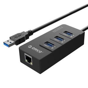 Bộ chia USB Hub 3 cổng USB 3.0 ORICO HR01-U3-BK Đen
