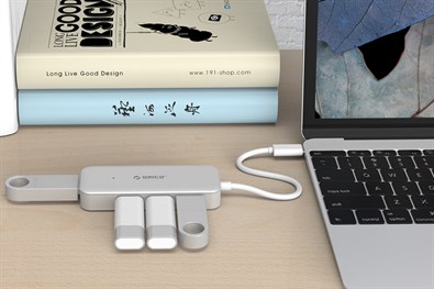 Bộ chia USB Hub 4 cổng USB 3.0 Đầu Type C ORICO-TC4U.U3.SV Đen
