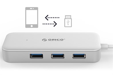 Bộ chia USB Hub 4 cổng USB 3.0 Đầu Type C ORICO-TC4U.U3.SV Đen