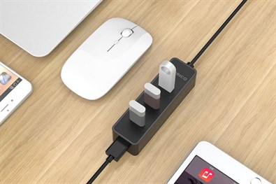 Bộ chia USB Hub 4 cổng USB 3.0 ORICO W5PH4-U3-V1-BK Đen