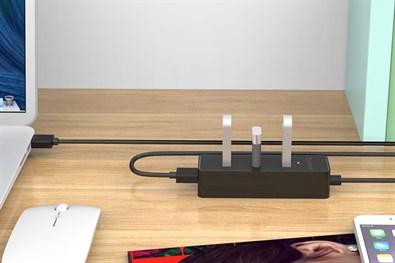 Bộ chia USB Hub 4 cổng USB 3.0 ORICO W5PH4-U3-V1-BK Đen