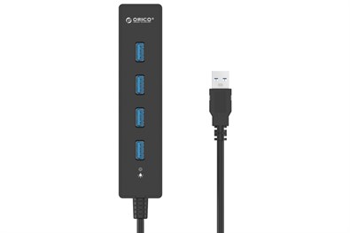 Bộ chia USB Hub 4 cổng USB 3.0 ORICO W8PH4-U3-V1-BK Đen