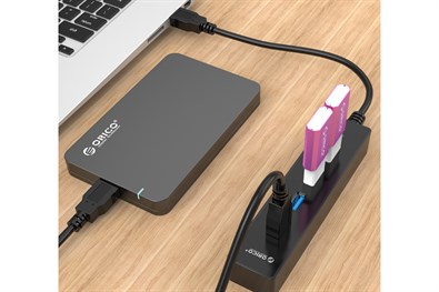 Bộ chia USB Hub 4 cổng USB 3.0 ORICO W8PH4-U3-V1-BK Đen