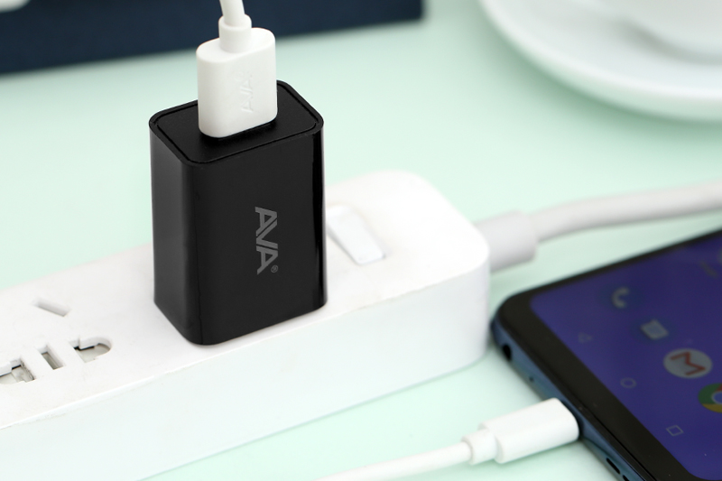 Adapter sạc USB 5W AVA DS432 Màu Đen