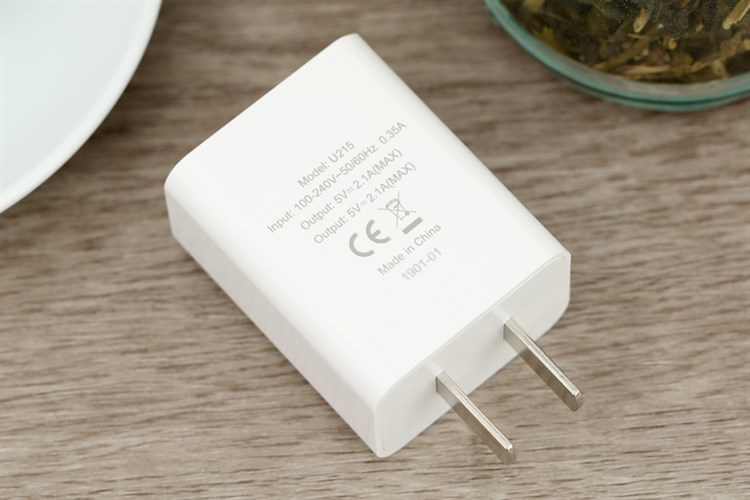 Adapter sạc USB 10.5W Dual AVA U215 Màu Trắng