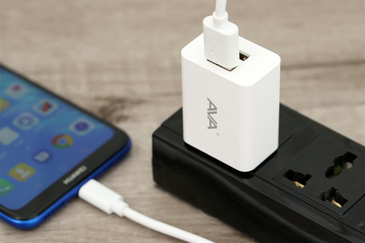 Adapter sạc USB 10.5W Dual AVA U215 Màu Trắng
