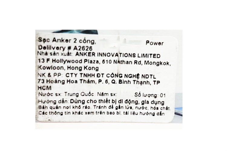 Adapter sạc 2 cổng USB Type-C PD 18W Anker PowerPort PD+2 A2626 Trắng Màu Trắng