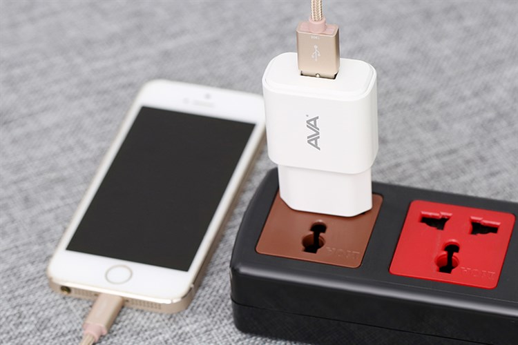 Adapter sạc USB 10W AVA DS498-TB Màu Trắng