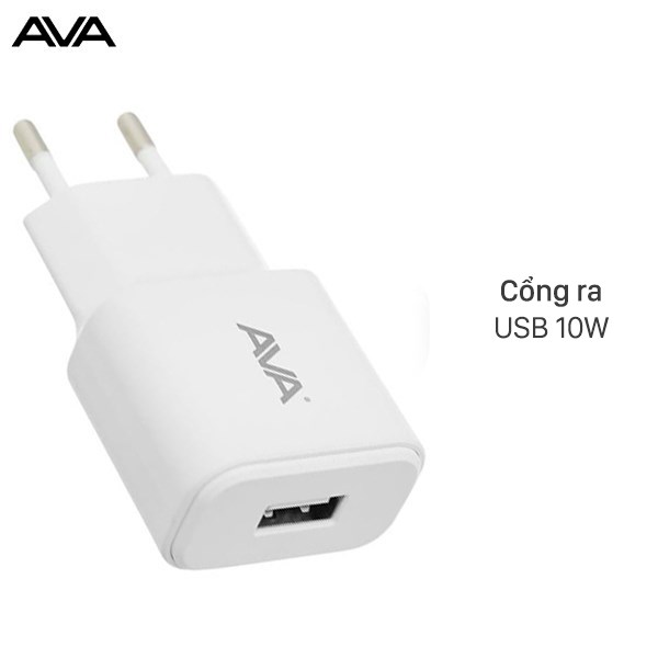 Adapter sạc USB 10W AVA DS498-TB Trắng
