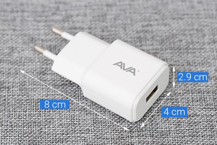 Adapter sạc USB 10W AVA DS498-TB Màu Trắng