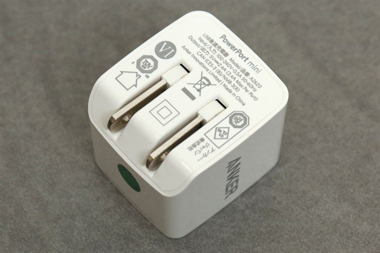 Adapter sạc USB 12W Dual Anker PowerPort Mini - A2620 Màu Trắng