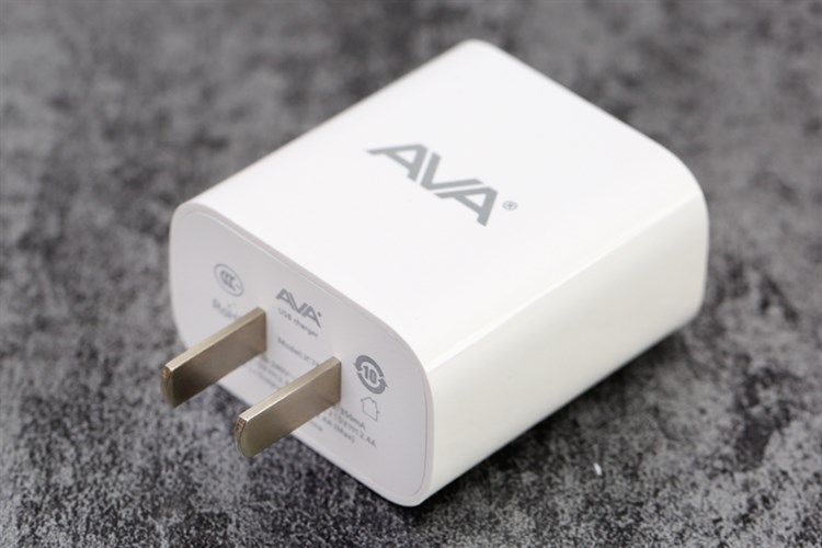 Adapter sạc 2 cổng USB 12W Dual AVA JC78 Màu Trắng