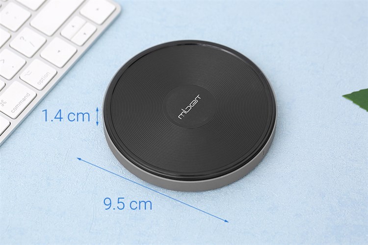 Đế sạc không dây Qi 10W Mbest AC63F3 Màu Đen