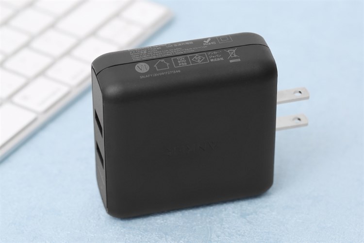 Adapter sạc 2 cổng USB 39W Anker Powerport Speed 2 - A2025 Đen Màu Đen