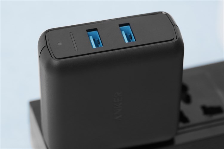 Adapter sạc 2 cổng USB 39W Anker Powerport Speed 2 - A2025 Đen Màu Đen