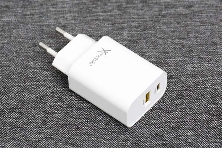 Adapter sạc 2 cổng Type C PD QC3.0 18W Xmobile QP-1EU Trắng