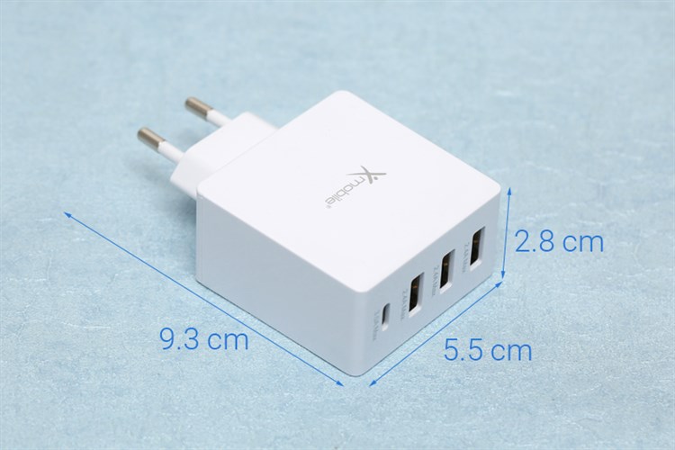 Adapter sạc 4 cổng USB Type C 15W Xmobile DS931-WB Màu Trắng