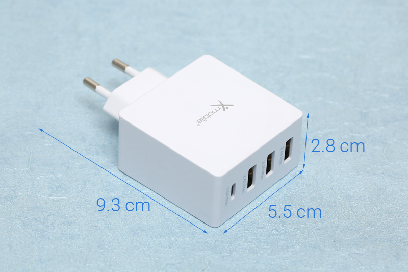 Adapter sạc 4 cổng USB Type C 15W Xmobile DS931-WB Trắng