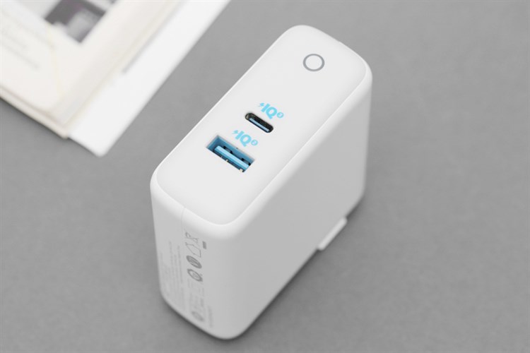Adapter sạc 2 cổng USB Type C PD 45W Anker PowerPort Atom III A2322 Màu Trắng