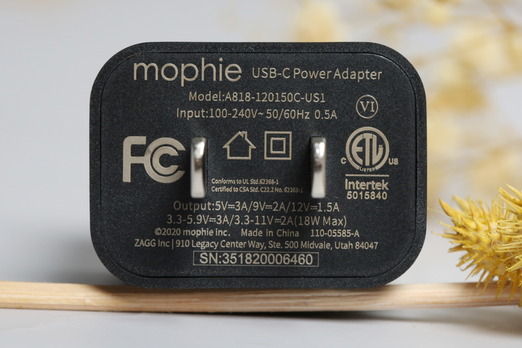 Adapter sạc Type C PD 18W Mophie A818 - 5