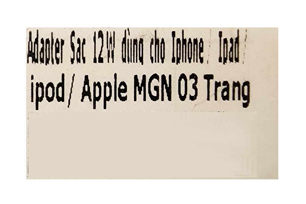 Adapter Sạc 12W dùng cho iPhone/iPad/iPod Apple MGN03 Màu Trắng
