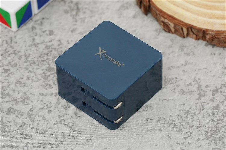 Adapter sạc 2 cổng USB 17W Dual Xmobile DS730-DB Màu Xanh Dương