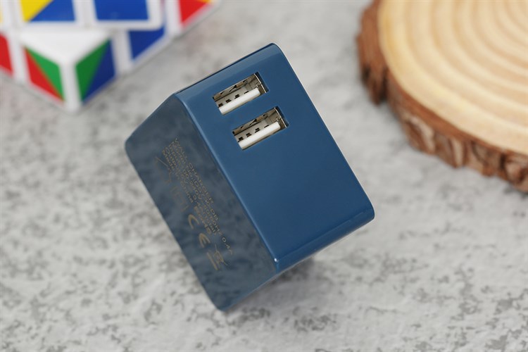 Adapter sạc 2 cổng USB 17W Dual Xmobile DS730-DB Màu Xanh Dương