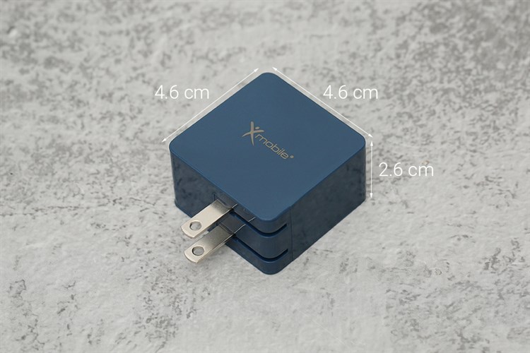 Adapter sạc 2 cổng USB 17W Dual Xmobile DS730-DB Màu Xanh Dương