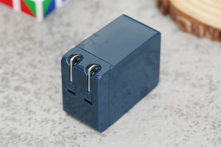 Adapter sạc 2 cổng USB Type C 15W Xmobile DS165-NB Màu Xanh Navy