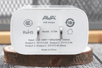 Adapter sạc 2 cổng USB 12W Dual AVA JC78A - 6