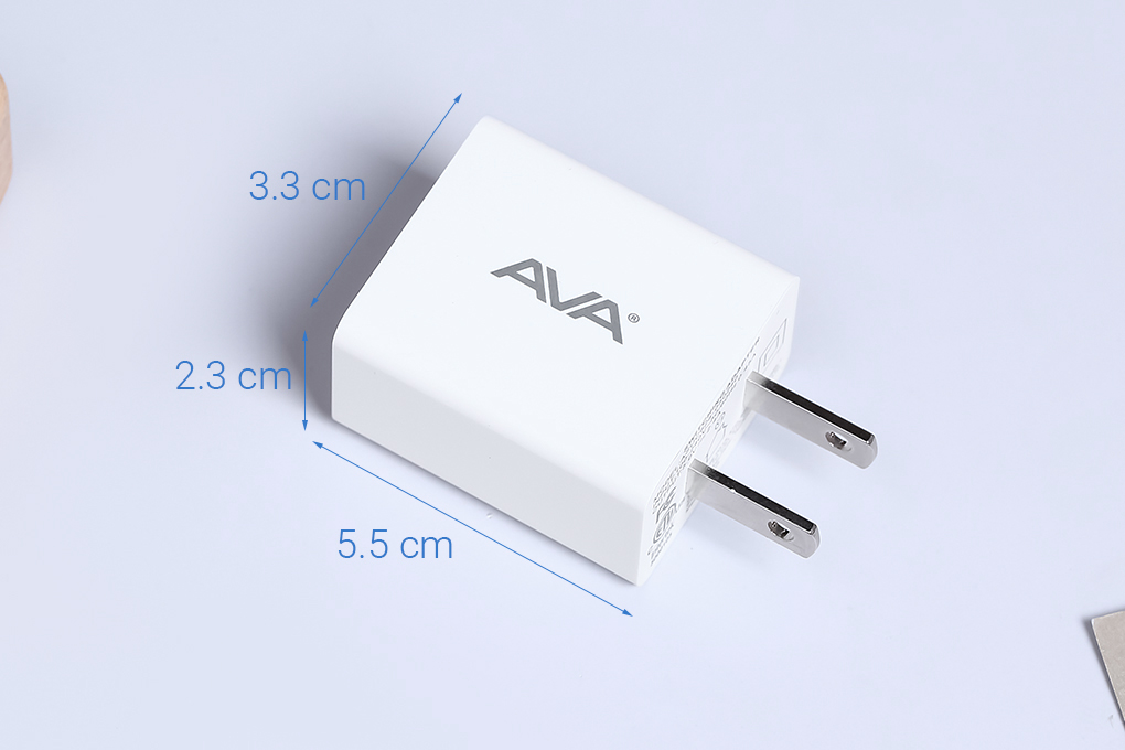 Adapter sạc USB 12W AVA ASUC62a Trắng