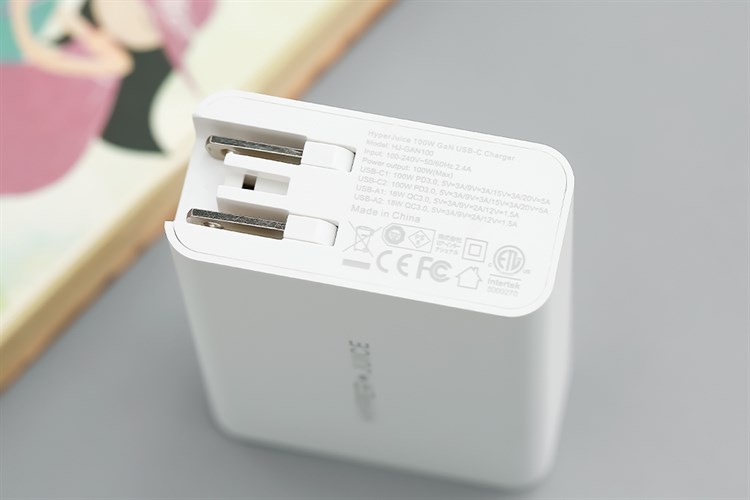 Adapter sạc 4 cổng USB Type C PD 100W HyperJuice HJ-GAN100 Màu Trắng
