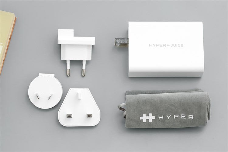 Adapter sạc 4 cổng USB Type C PD 100W HyperJuice HJ-GAN100 Màu Trắng