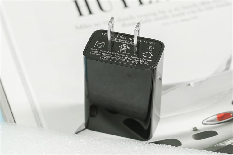 Adapter sạc USB 10W Mophie Màu Đen