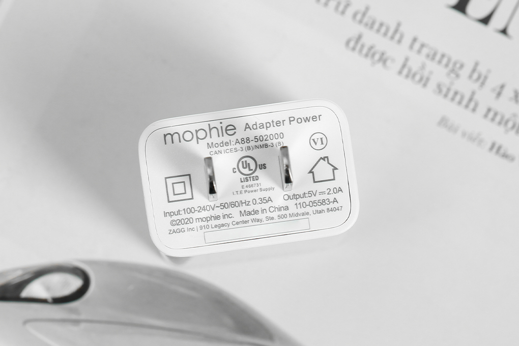 Adapter sạc USB 10W Mophie - 6