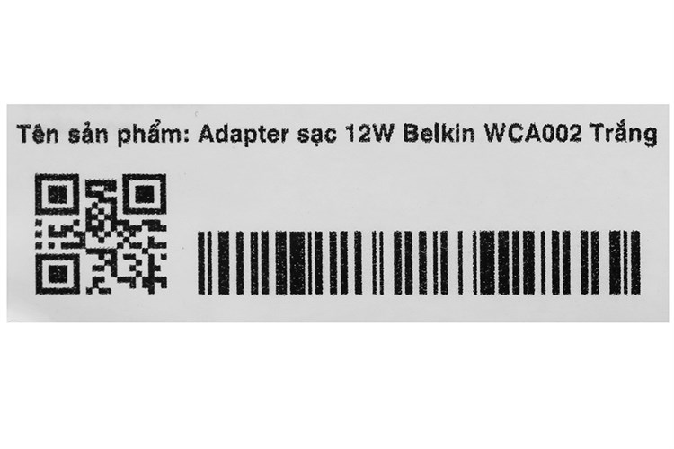 Adapter sạc USB 12W Belkin WCA002 Màu Trắng