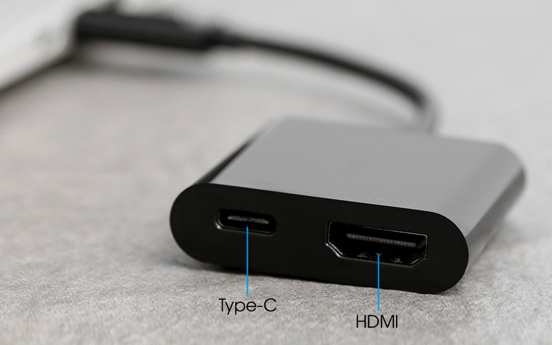 Xuất ra 2 cổng thông dụng - Adapter chuyển đổi Type C - HDMI Belkin AVC002 Đen Xuất ra 2 cổng thông dụng - Adapter chuyển đổi Type C - HDMI Belkin AVC002 Đen