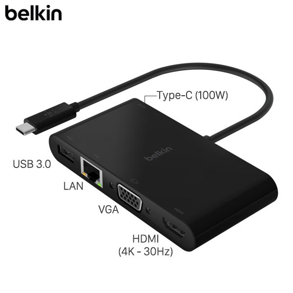 Adapter chuyển đổi Type C 5 in 1 Belkin AVC004