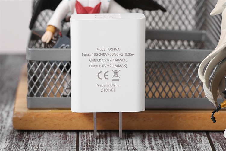 Adapter sạc 2 cổng USB 10.5W Dual AVA U215A Màu Trắng