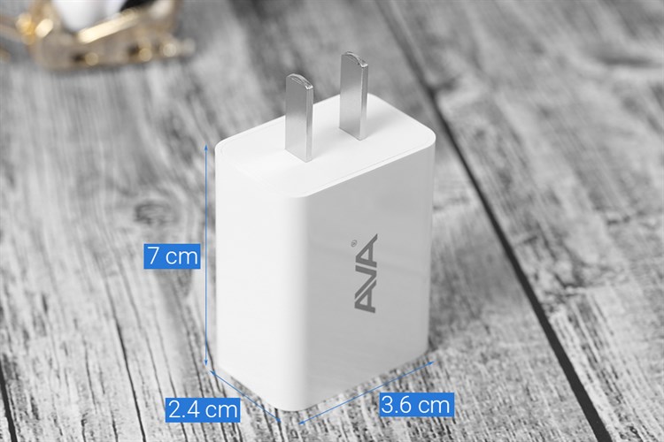 Adapter sạc 2 cổng USB 10.5W Dual AVA U215A Màu Trắng