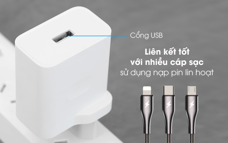 Cổng USB thông dụng - Adapter Sạc 18W OPPO OP92KAUH