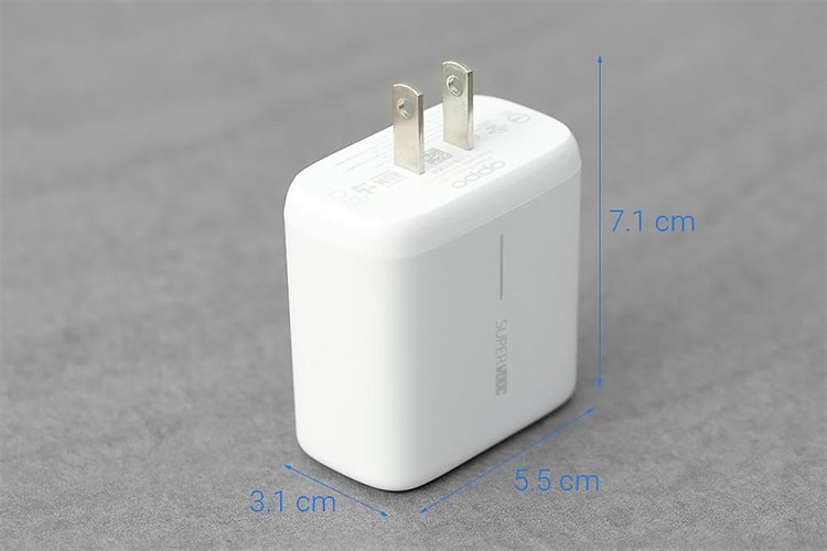 Adapter Sạc SuperVOOC 65W OPPO VCA7JAUH Màu Trắng