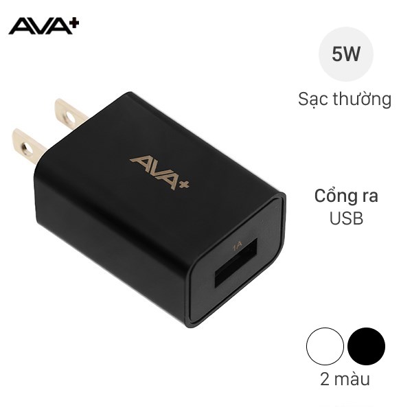 Adapter sạc USB 5W AVA+ DS016